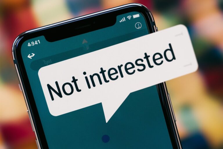 how to tell someone you're not interested